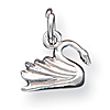 Sterling Silver 1/4in Swan Charm