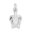 Sterling Silver 1/2in Polished Turtle Charm