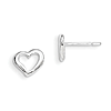 Sterling Silver Polished Open Heart Post Earrings