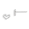 Sterling Silver Tiny Open Heart Post Earrings