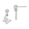 Sterling Silver Madi K Butterfly Post Dangle Earrings