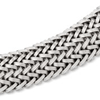 Sterling Silver 18in Mesh Braided Necklace 14.75mm Wide