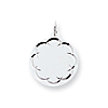 Sterling Silver Engravable Round Disc Charm