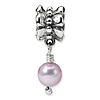 Sterling Silver Reflections Grey Cultured Pearl Dangle Bead