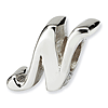 Sterling Silver Reflections Letter N Script Bead