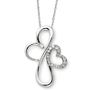 Sterling Silver & CZ Everlasting Love 18in Necklace