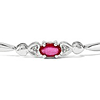 Sterling Silver 1.3 ct tw Composite Ruby Bracelet with Diamond Accents