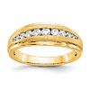 14k Yellow Gold 1/2 ct True Origin Created Diamond 12-Stone Men's Ring