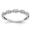 14k White Gold 1/6ct Diamond Stackable Framework Ring