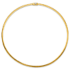 14k White and Yellow Gold Reversible Domed Omega Necklace