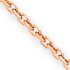 14kt Rose Gold 1.4mm Diamond-cut Cable Chain