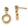 14k Yellow Gold Madi K Small Love Knot Dangle Hoop Earrings