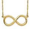 14k Yellow Gold Classic Infinity Necklace