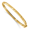 14k Yellow Gold Diamond-cut Omega Bracelet Polished and Satin Finish