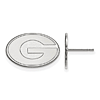 10kt White Gold University of Georgia G Small Post Earrings