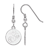 Sterling Silver USMC Eagle Globe & Anchor Dangle Disc Earrings