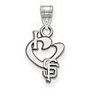 Sterling Silver 3/8in I Love San Francisco Giants Pendant