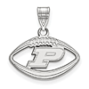 Sterling Silver Purdue University Football Pendant