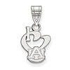 Sterling Silver 5/8in I Love Auburn University Pendant