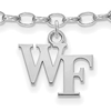 Sterling Silver Wake Forest University Anklet