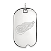 14k White Gold Detroit Red Wings Dog Tag