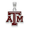 Sterling Silver 1/2in Texas A&M University Enamel Pendant