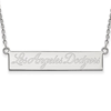 Sterling Silver Los Angeles Dodgers Small Bar Necklace