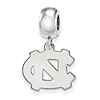 Sterling Silver University of North Carolina NC Dangle Bead Charm