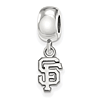 Sterling Silver San Francisco Giants SF Extra Small Dangle Bead