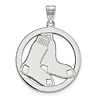 Sterling Silver 1in Boston Red Sox Round Pendant