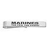 Sterling Silver United States Marine Corps Tie Bar with Black Epoxy