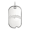 Sterling Silver Washington State University Cougars Small Dog Tag