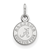 Sterling Silver 3/8in University of Alabama Crimson Tide Round Pendant