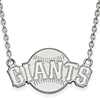 Silver 5/8in San Francisco Giants Arch Baseball Pendant on 18in Chain