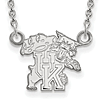 Sterling Silver 1/2in Univ. of Kentucky Wildcat Pendant on 18in Chain