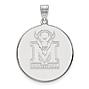 Sterling Silver 1in Marshall University Round Pendant