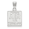 10kt White Gold 1/2in Texas A&M University Tablet Pendant