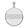 Sterling Silver Purdue University Round Pendant 1in