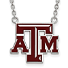 Sterling Silver Texas A&M University Enamel Pendant with 18in Chain