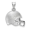 Sterling Silver 3/4in Georgia Tech Football Helmet Pendant