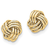 14kt Yellow Gold 1/2in Triple Knot Polished Post Earrings