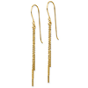 14k Yellow Gold Tassel Earrings with Diamond-cut Bars