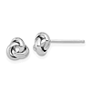 14k White Gold Love Knot Earrings