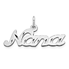 14k White Gold Script Nana Charm