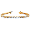 14k Yellow Gold 2.8 ct Lab Grown Diamond Tennis Bracelet