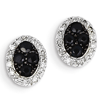 14kt White Gold 1/2 ct Sapphire Oval Stud Earrings with Diamonds