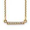 14k Yellow Gold .03 ct tw Diamond Tiny Bar Necklace