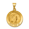 14k Yellow Gold Small Hollow St. Francis Medal