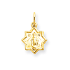 14kt Yellow Gold 3/8in Blessed Mary Charm