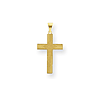 14k Yellow Gold Laser Etched Latin Cross 5/8in